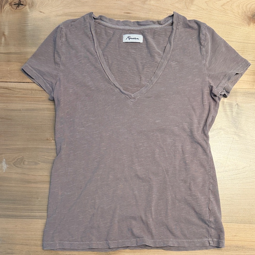 Tyler Deep V-Neck Baby Slub Short Sleeve Tee